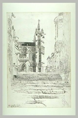 La cathédrale du Mans : vue du transept sud, image 1/1