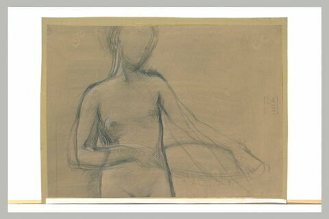 Demi-figure de jeune fille nue, image 1/1