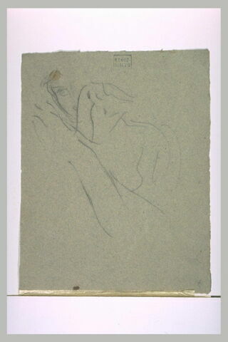 Croquis d'un visage de femme et d'une partie du torse
