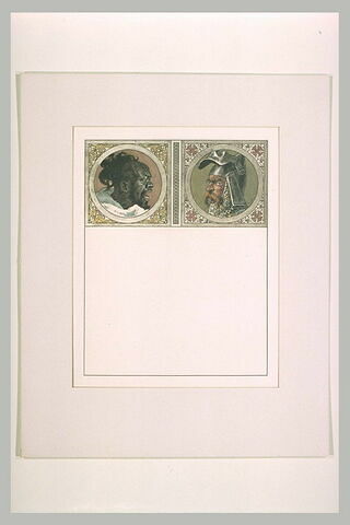 Deux portraits en médaillons d'Antar et de Patrice, image 1/1