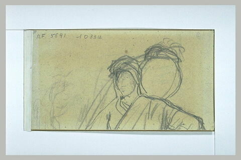 Demi-figure coiffée d'un turban, portant une jarre sur son épaule, image 1/1