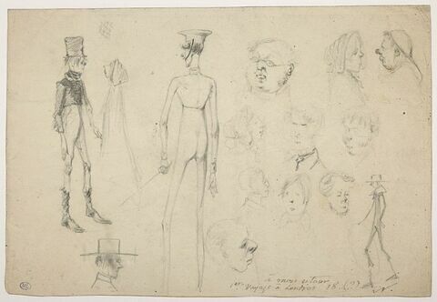 Feuille de croquis caricaturaux, image 1/2