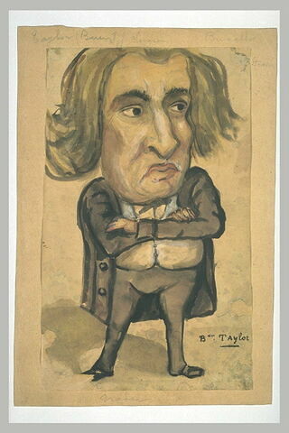 Portrait charge du baron Taylor