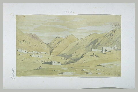Souli, vue du village et du château de Kiaffa