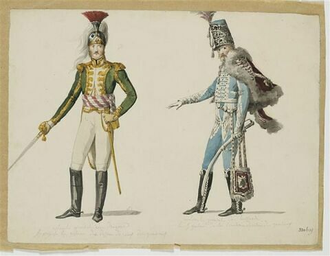 Costume de colonel général du dragon et de colonel général des hussards