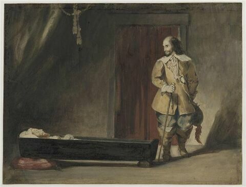 Cromwell contemple le cercueil de Charles Ier
