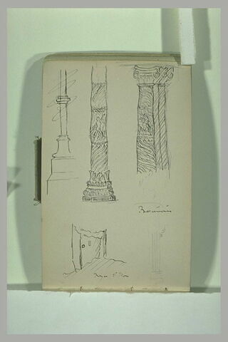 Etude de colonnes sculptées