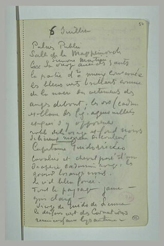 Notes manuscrites sur le Palazzo Publico de Sienne, image 1/1