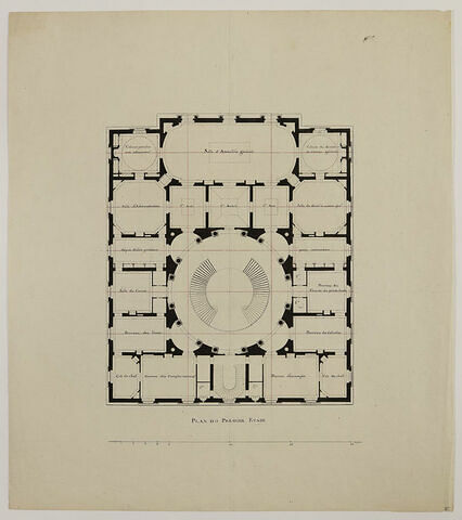 Paris, Caisse d'Escompte : plan du premier étage, image 1/1