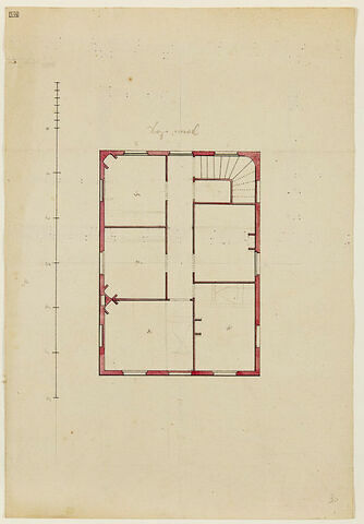 Projet pour une petite maison : plan du premier étage, image 1/1