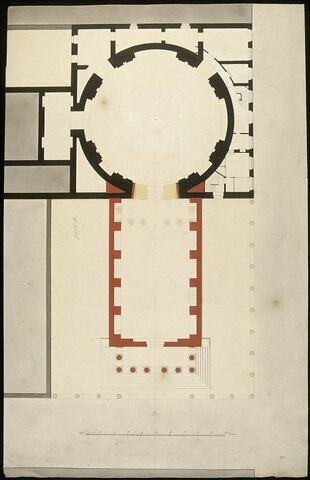 Paris, Eglise de l'Assomption, projet d'adjonction d'une nef : plan général, image 1/1
