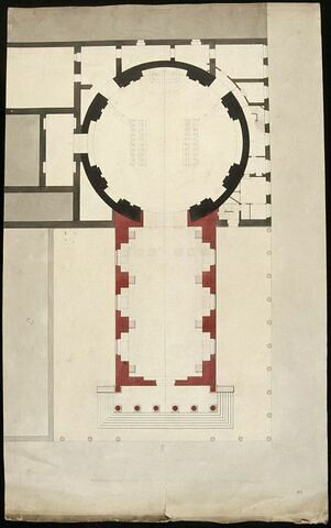 Paris, Eglise de l'Assomption, projet d'adjonction d'une nef : plan général, image 1/1