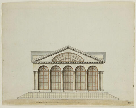 Paris, Orangerie rue Saint-Lazare : élévation latérale, image 1/1