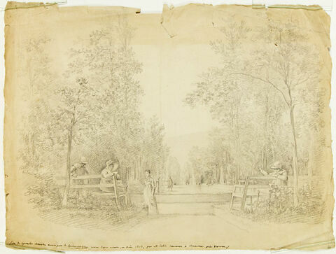 Domaine de Cantiers : vue du parc, août 1808