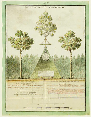 Domaine de Cantiers, Bosquet religieux, Pyramide : élévation principale, image 1/1