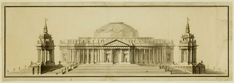 Rome, Temple dédié à la Trinité : élévation principale, image 1/1