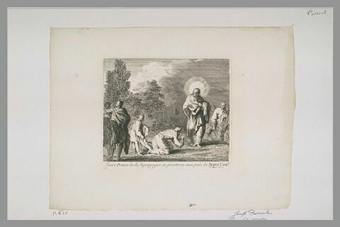 Scène de la vie du Christ : Jaïre, prince de la Synagogue se prosternant, image 1/1