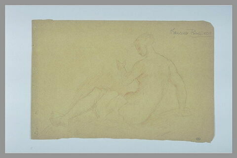 Femme nue, assise, une draperie sur les jambes : une naïade ou Amphitrite, image 2/2