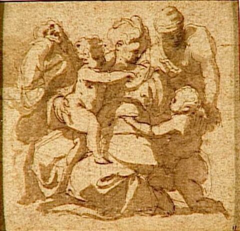 Vierge à l'Enfant avec le petit saint Jean, saint Joseph, sainte Elisabeth