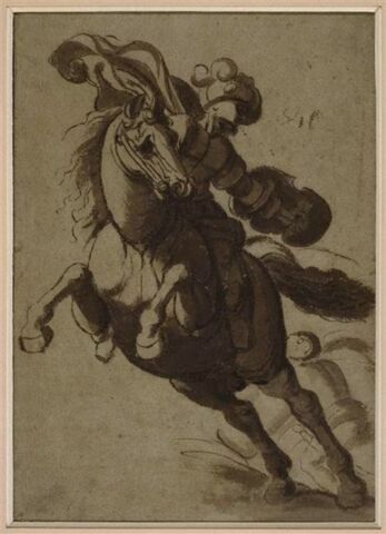 Etude de cavalier sur un cheval cabré, image 1/1