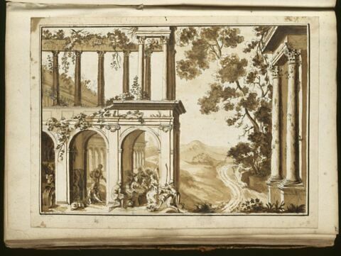 Adoration des bergers, dans un palais à l'italienne sur fond de paysage, image 1/1