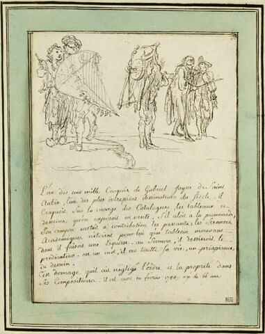 Deux enfants dont l'un tient un cerf-volant, un rémouleur, un violoneux, image 1/1