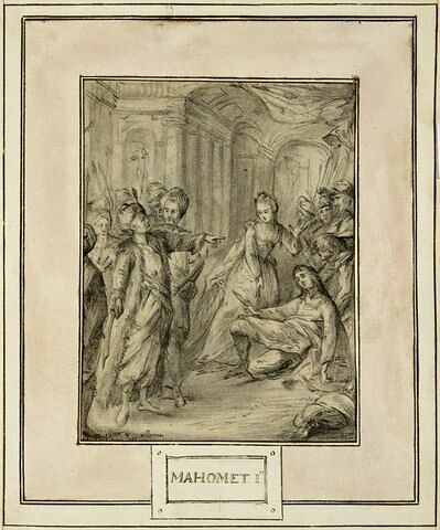 Illustration pour une scène de l'acte V de 'Mahomet Ier', de Voltaire
