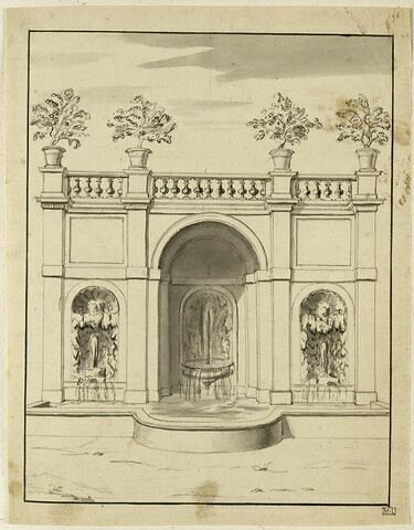 Fontaine et jardin du Belvédère à Frascati, image 1/1