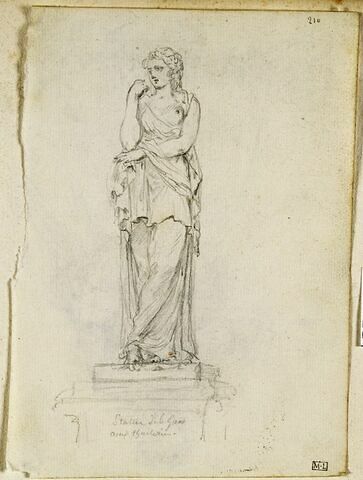 Etude d'une statue représentant une femme drapée, image 1/1