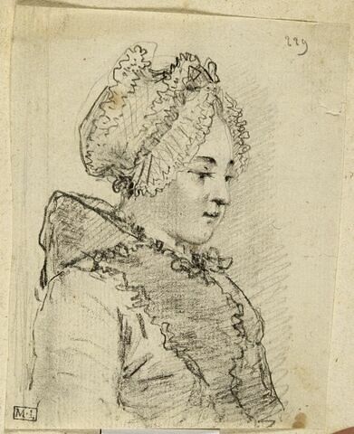 Buste de femme, vue de profil à droite, image 1/1