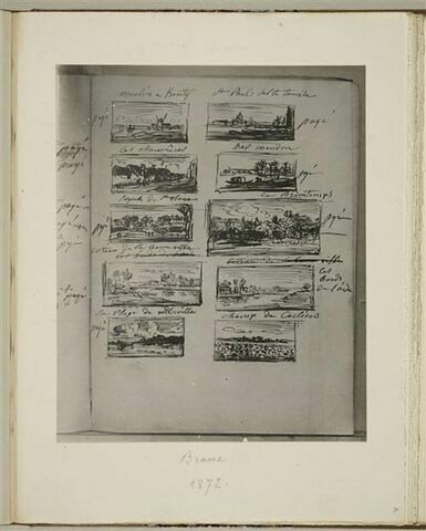 Copie du carnet de ventes de Daubigny (1871-1873)