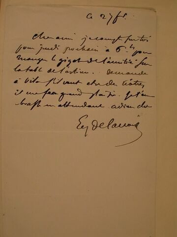 (27 février 1852), sans lieu, à J.B. Pierret, image 1/2