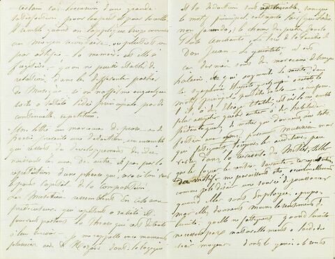 Copie d'extraits de l'agenda de Delacroix, à la date du 26 mars 1854, image 2/3