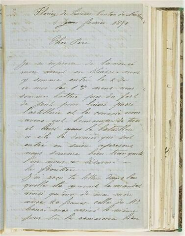 4 février 1871, Flériez le Travers, de Jules Fesser à son père, image 2/4