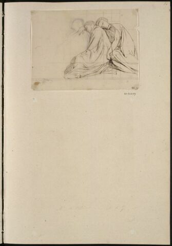 Etude du groupe des envieux pour le tableau Dante, conduit par Virgile..., image 2/2