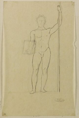 Etude d'homme nu pour le tableau Napoléon Ier législateur