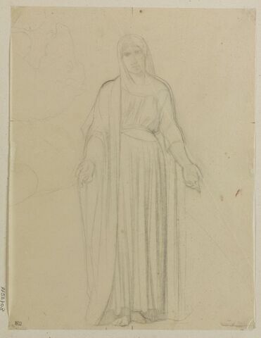 Femme debout, drapée, étude pour une Vierge de Douleur