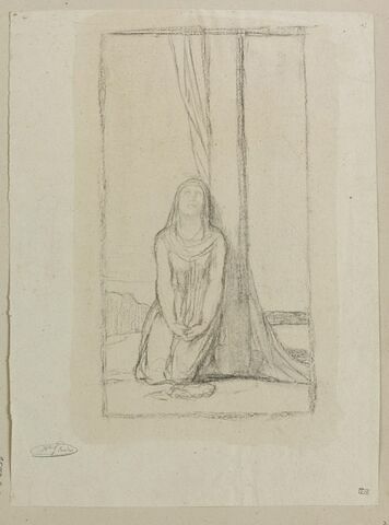 Femme à genoux, au pied de la Croix, étude pour une Vierge de Douleur