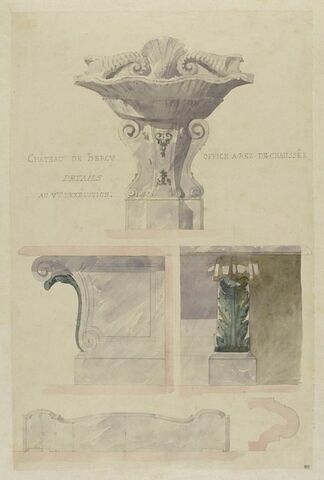 Relevés d'architecture et de décor du château de Bercy, image 1/1