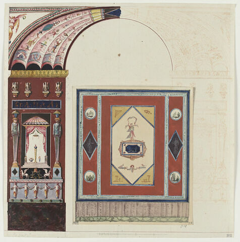 Projet de décor de boiserie inachevé, image 1/1