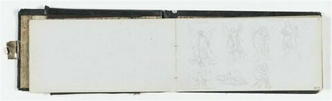 Etudes: figures ailées et Lutte de Jacob et l'Ange ; annotations manuscrites