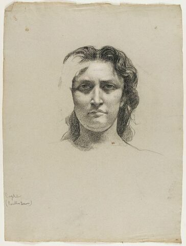 Tête de femme, appuyée sur la main droite, image 1/1