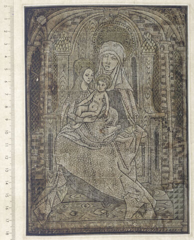 Sainte Anne sur un trône avec la Vierge et l'Enfant Jésus, image 3/3