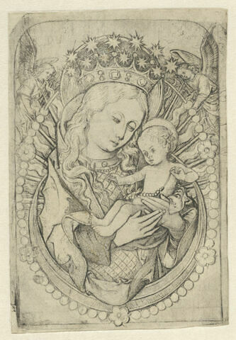 Sainte Vierge tenant l'enfant Jésus dans ses bras, image 2/2