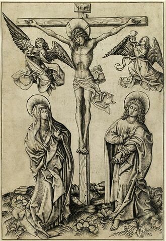 Le Christ en croix entre le Vierge et Saint Jean