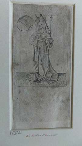 Carte à jouer. Le reine d'Ecusson, image 1/2