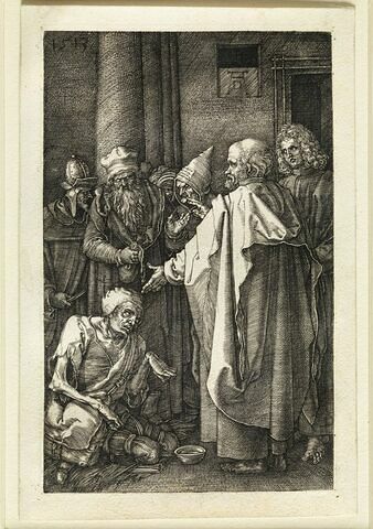 Saint Pierre et saint Jean guérissant le boiteux à la porte du Temple