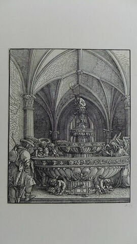 Grand baptistère : la Sainte Famille à la fontaine, image 2/3