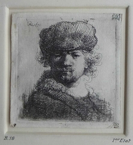 Rembrandt au bonnet rond et fourré