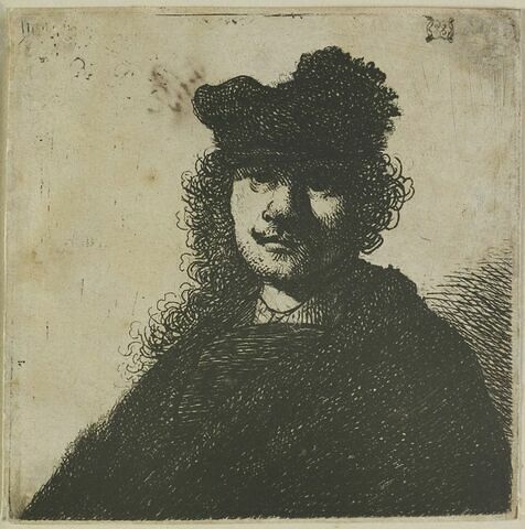 Rembrandt au bonnet fourré et à l'habit noir, image 1/3